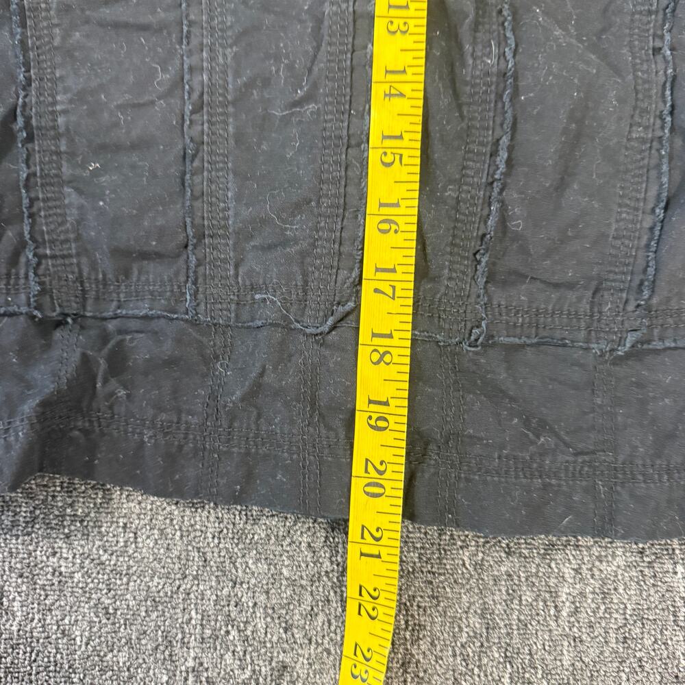 Vintage Y2k Black Grunge Patchwork Frayed Button Front Vest Women's Small - Picture 3 of 4